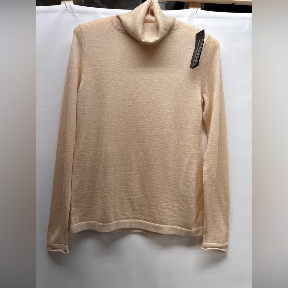 Banana Republic Cream Merino‎ Wool Turtleneck Pullover Sweater Long Sleeve Sz XS